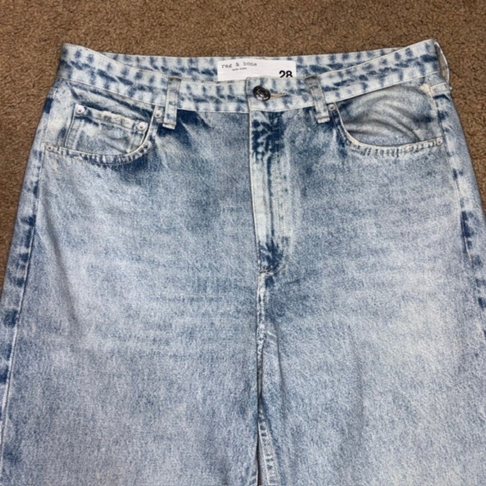 Rag & Bone Miramar Sofie Wide Leg Pants Cotton Terry Sweatpant Jean Rally 28 - Picture 4 of 11